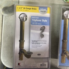 NEW Keeney Triplelever Brass Bath Drain 1-1/2  20 Gauge Brass PN: 606RB