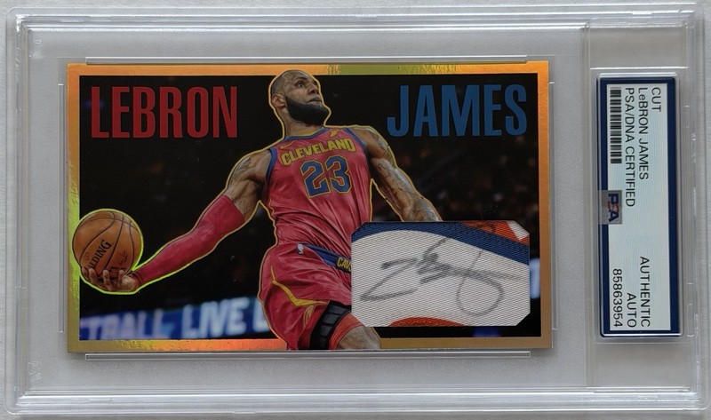 LeBron James Signed 3x5 Custom Card PSA/DNA Slabbed #23 Cavaliers Auto NBA HOF 
