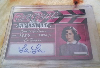 2026 Leaf Pop Century Lea Thompson Pink AND ACTION Auto #1/4 Back To The Future
