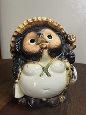 Shigaraki Ware Japanese Raccoon Vintage Ceramic Figurine