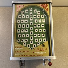 Pinball Skill Card Style Trade Game 1930S, Ta...