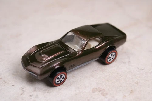 Restored Hot Wheels Redline - US Custom Corvette in Brown!! Free Shipping!!