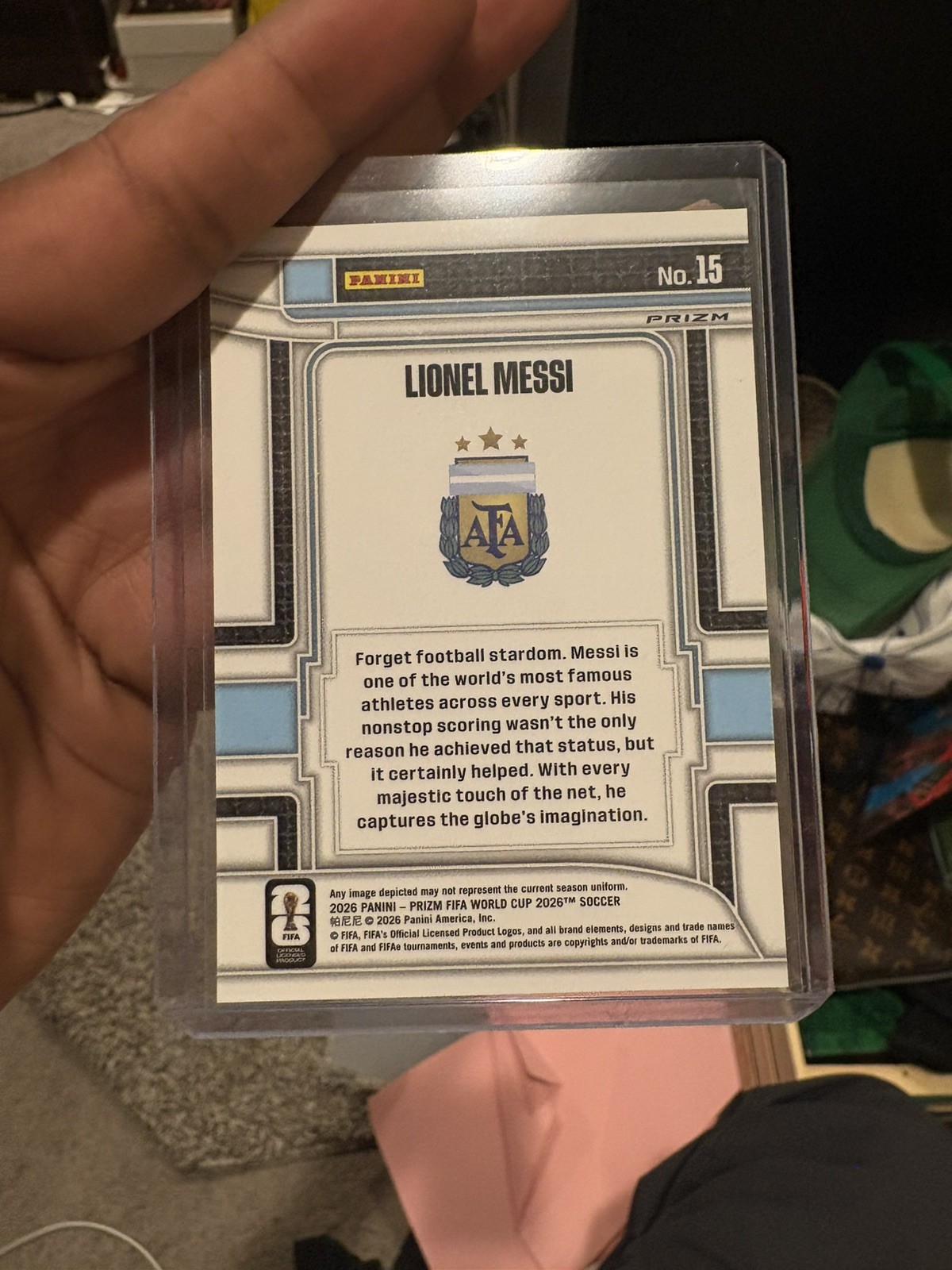 2026 Panini Prizm pulsar FIFA World Cup LIONEL MESSI Scorers Club #15 preferred view 3