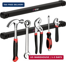 2-Pack 12 Inch Double Sided Magnetic Tool Holder Strip, Heavy Duty Ultra Strong