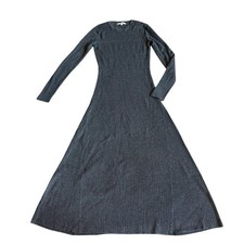 Madewell Dark Grey Pullover Sweater Dress Stretch Midi Length Size Small Women's