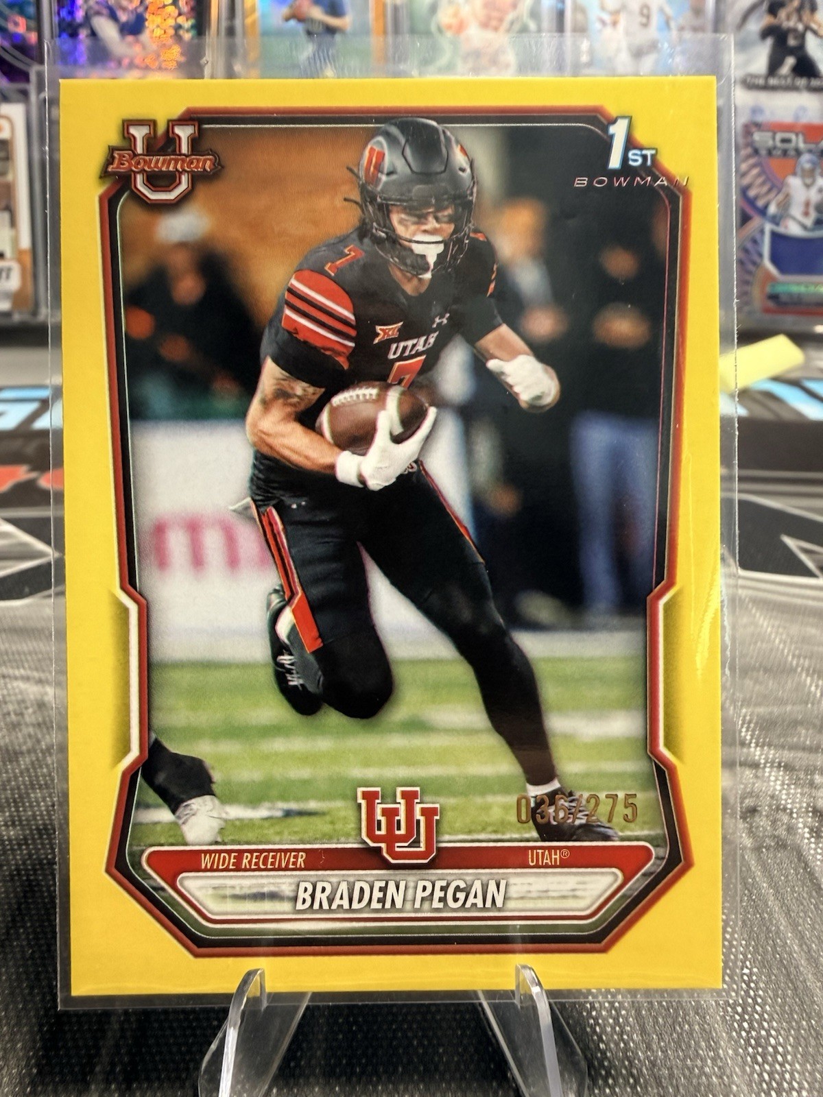 2026 Bowman Braden Pegan Yellow /275 Utah