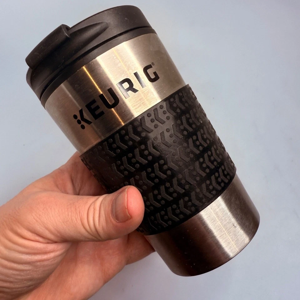 Keurig 12oz Stainless Travel Mug Blk Textured Grip BPA Free Fits Under Keurigs- - Image 4 of 4