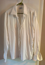 Eton Contemporary Fit 100 Cotton White Solid Dress Shirt Tuxedo Men's 46