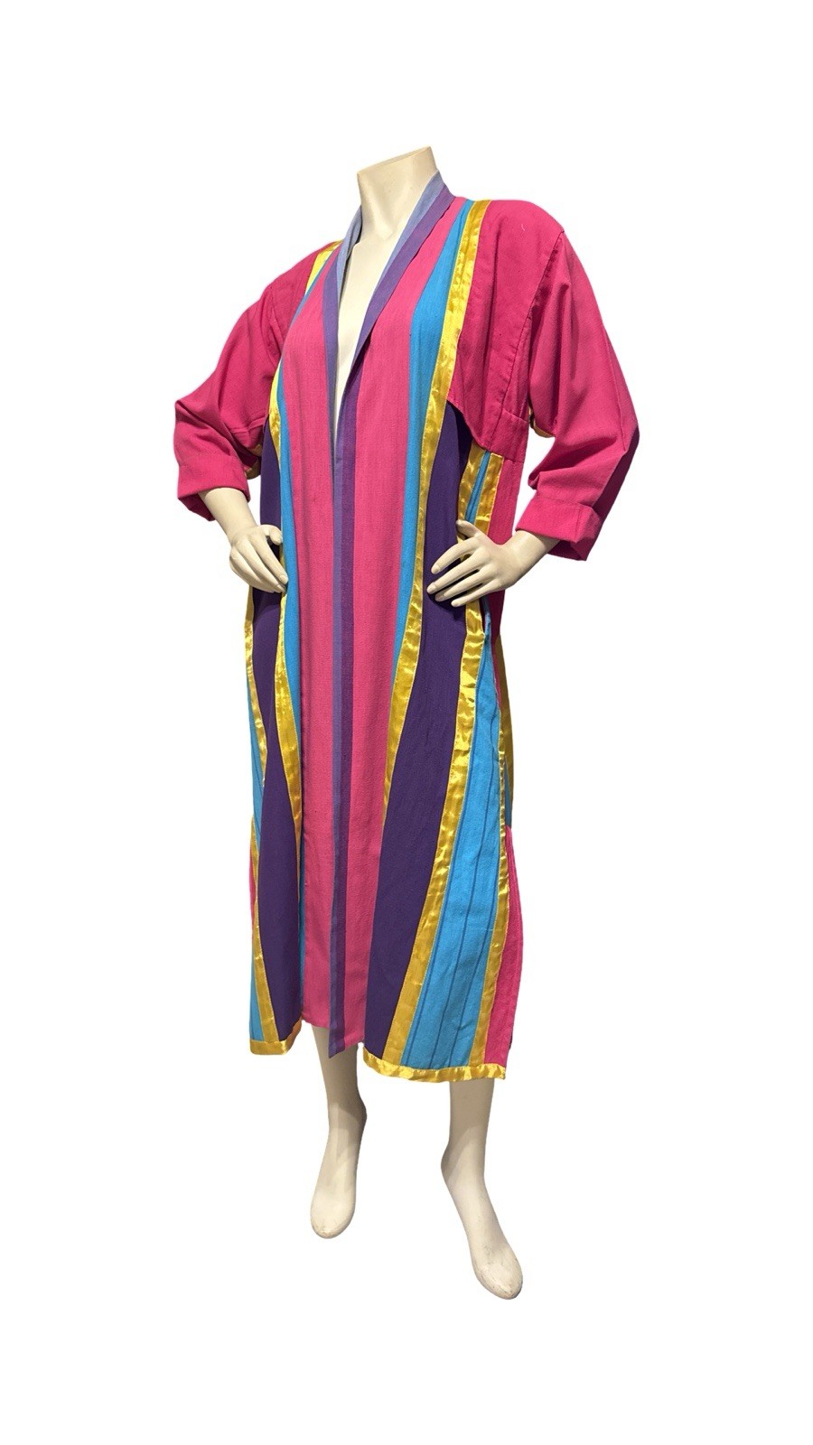 VTG OPUS 1 Duster Multi Color Patchwork Jacket Co… - image 6