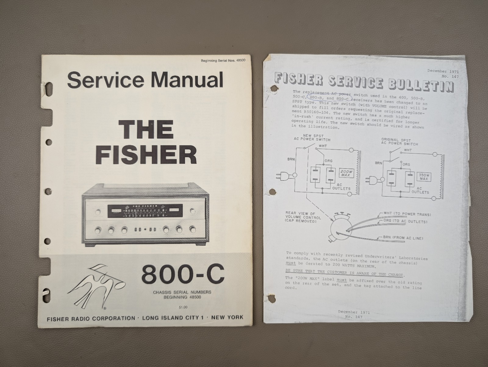 The Fisher 800-C Service Manual D-1219