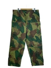 MILITARY CARGO PANTS 50s BELGIAN ARMY BRUSHED STROKE CAMO TROUSERS 1952 Used