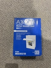 Axiom metal clad shower unit MSU363/50 63A DP 30mA RCD MCB 50A SP-B type