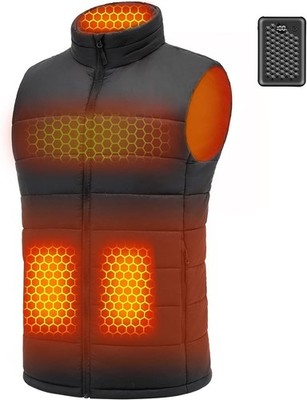 Wulcea Graphene Heated Vest Men 7.4V Fast Charge Large Battery Size L Open Box