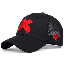 Men Women Mesh Baseball Cap Outdoor Sport X Letter Snapback Hat Breathable Hats