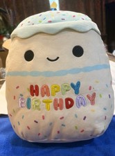 Squishmallows Happy Birthday Cupcake 12" White Plush Toy Gift Stuffed Animal