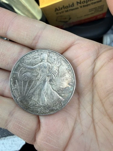 2002  Walking Liberty American Eagle 1 oz Fine .999 Silver Dollar