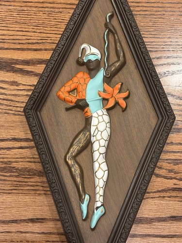 Decorazione da parete TruArt Midcentury Arlecchino Giullare Ballerina a forma di diamante - Foto 12 di 16
