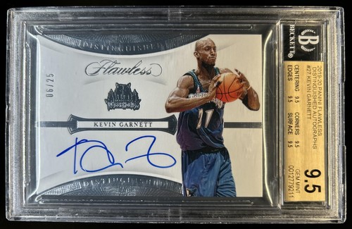 2019-20 Panini Flawless Kevin Garnett Distinguished Auto #/25 BGS 9.5/10