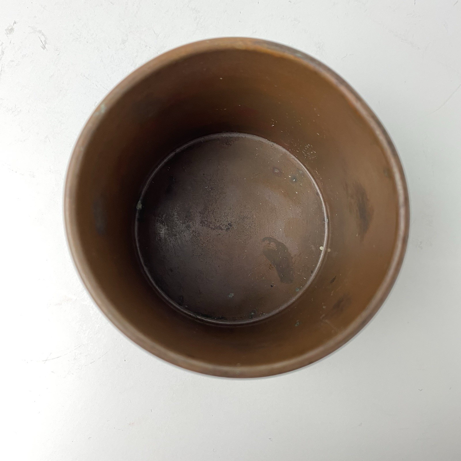 Benedict Athenic Bronze 1428 Footed Pot Planter Jar Cameo Arts & Crafts 2.75”