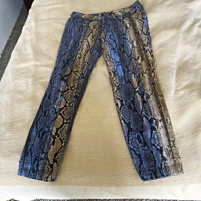 Just Cavalli Just Luxury Damen Jeans Slim gerades Bein Schlangenhaut Gr.30 L75