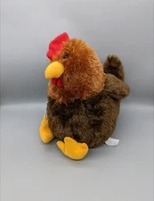HugFun International 12" Rooster Chicken Brown Stuffed Animal Plush