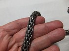 VINTAGE ANTIQUE SILVER 18 INCH BASKET WEAVE STYLE LINK POCKET WATCH FOB — photo 9