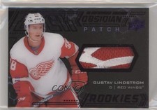 2020-21 SPx UD Black Obsidian Rookies Purple 11/35 Gustav Lindstrom Patch 2d8