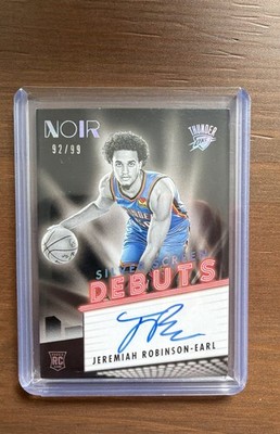 2021-22 Panini Noir - Silver Screen Debut Signatures Jeremiah Robinson-Earl...