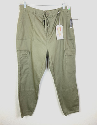 RE Generation By Celebrity Pink NWT Women's Size 20 Skinny Cargo Pants Green