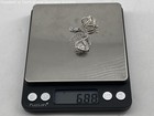 925 Sterling Silver pearl cz Necklace W/ Earrings 6.88g — photo 6
