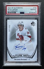 2021-22 UPPER DECK SP AUTHENTIC SETH JARVIS FUTURE WATCH AUTO ROOKIE /999 PSA 10