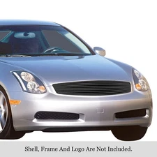 For Infiniti G35 03-07 APG 1-Pc Black 8x6 mm Horizontal Billet Main Grille