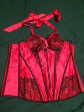 Basque Corset Red Size 26/28 With Strap