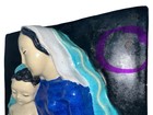 Antique Art, Deco Austria Wall Plaque Madonna & Child Religion Ceramic 9”x11” — photo 8