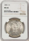 1884 Brown Label Morgan Dollar NGC MS66