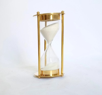 Maritimes Dekor Prunkstück Sandglas Büro Küche Messing Sand Timer Sanduhr