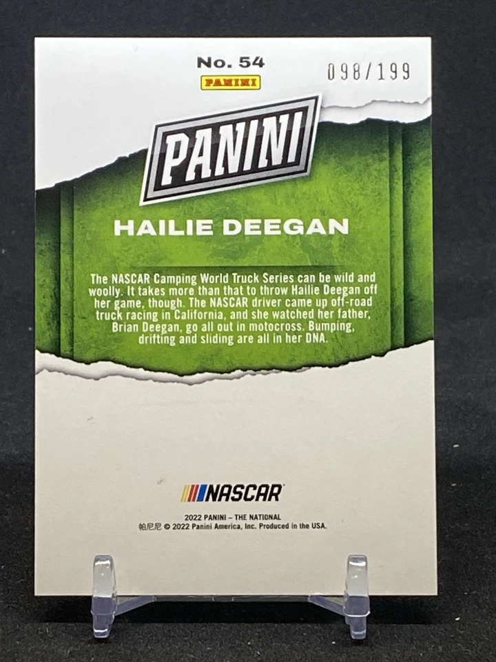 2022 Panini National Convention Orange /199 Hailie Deegan #54 - Image 2 of 2