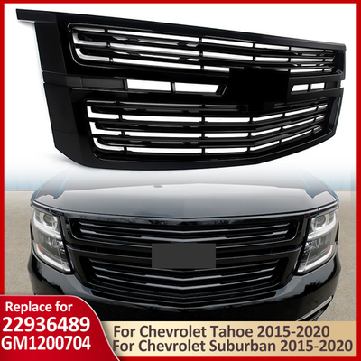 #ad #ad Front Upper Grille Gloss Black For Chevy Tahoe Suburban LTZ 2015 2020 #GM1200704 $120.99
