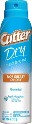 5 Pack Cutter Dry Insect Repellent 10% Deet 4 Oz Each
