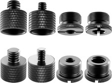 8-Pack Mic Stand Adapter Set 5/8 to 3/8, 5/8 to 1/4 for Microphone Stand  Tripo