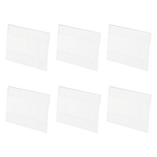 6 x Wall Mount Acrylic Sign Holder 3.9 x 2.8 Inch Wall Sign Holder Horizontal