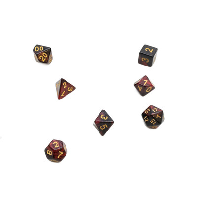 Culturefly Stranger Things Hellfire Club Red Black Pearl Exclusiv Dice Set/7 NIP