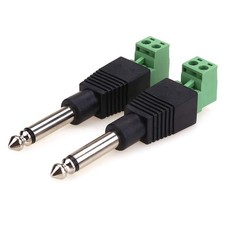 NANYI TS 1/4 Inch Jack, 6.35mm Mono Male Plug for Guitar/Speaker - 2 Pack