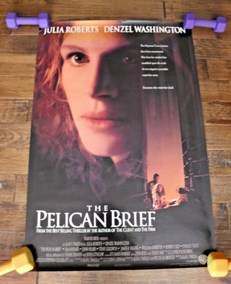 The Pelican Brief 1993 Original Movie Poster Julia Roberts Denzel Washington DS