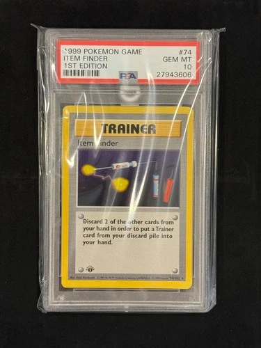 1999 Item Finder 1st Edition #74 PSA 10 GEM MINT Base Set Shadowless Pokemon