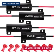 mxuteuk 4pcs Led Resistor Car Load Resistors 50W 8ohm for Fix LED Bulb Fast Hype