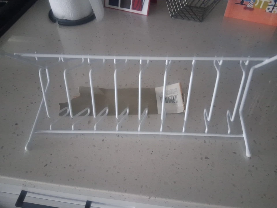 Rack de placas revestido resistente por The Cookery Doc plástico branco, placas não incluídas - Imagem 4 de 4