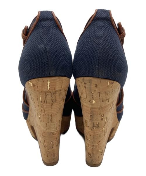 Yves Saint Laurent sandali tacco alto blu navy