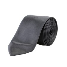 Hugo Boss Men's Solid Dark Gray 100 Silk Tie
