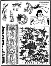 Unmounted Rubber Stamp Plate, Unmounted/Uncut Pink Rubber Stamps